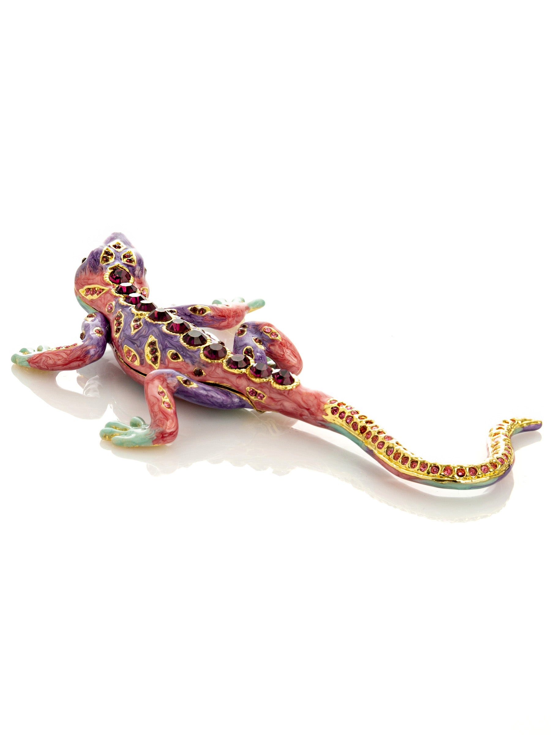 Purple Lizard Jewelry Trinket Box-4