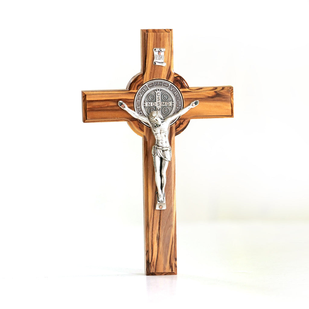 St. Benedikt Kreuz aus Olivenholz-0