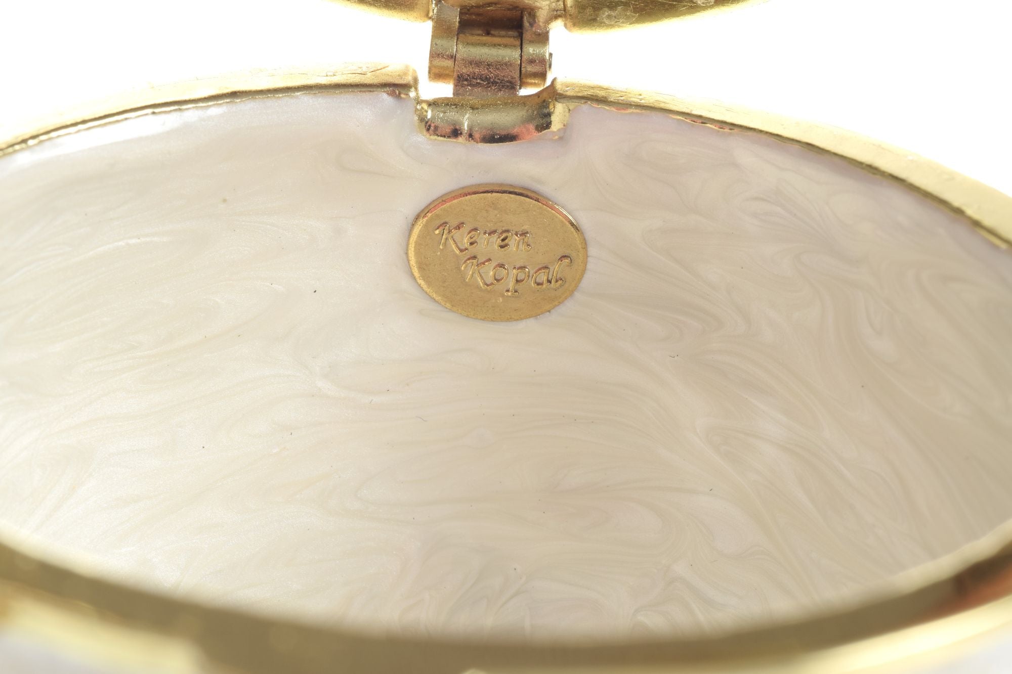 White with Yellow flower Music box Fur Elise by Beethoven Faberge Egg-3