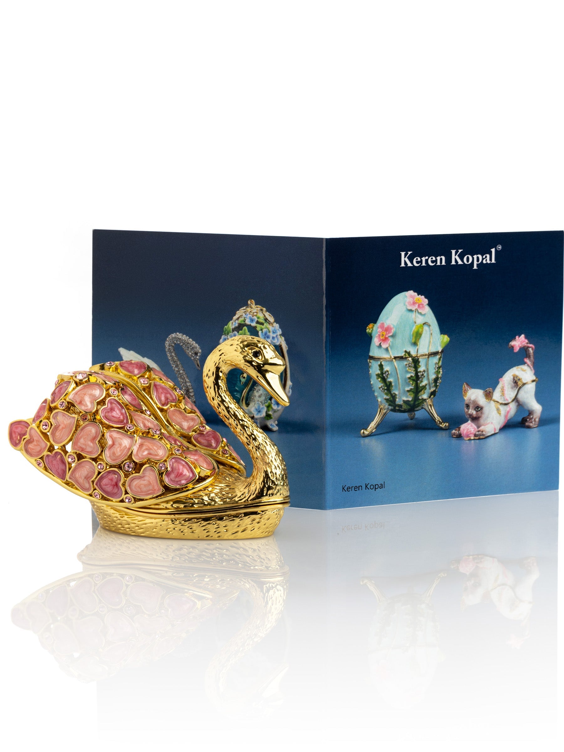 Golden Swan with Hearts-2