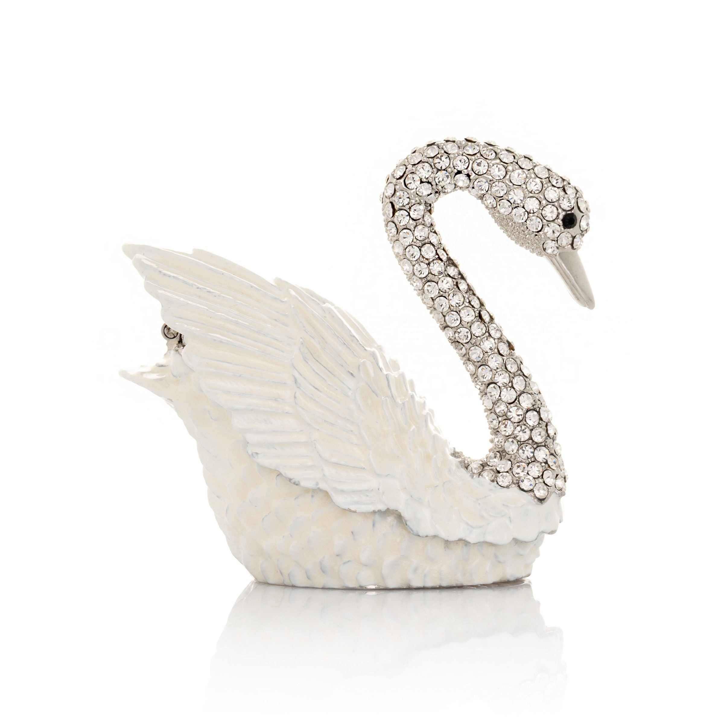 White Swan with Crystals Neck-0