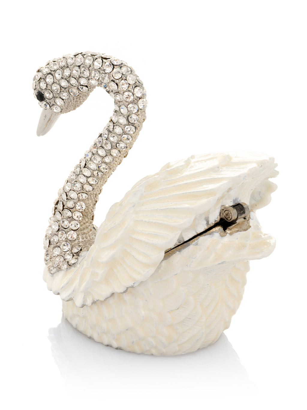 White Swan with Crystals Neck-2