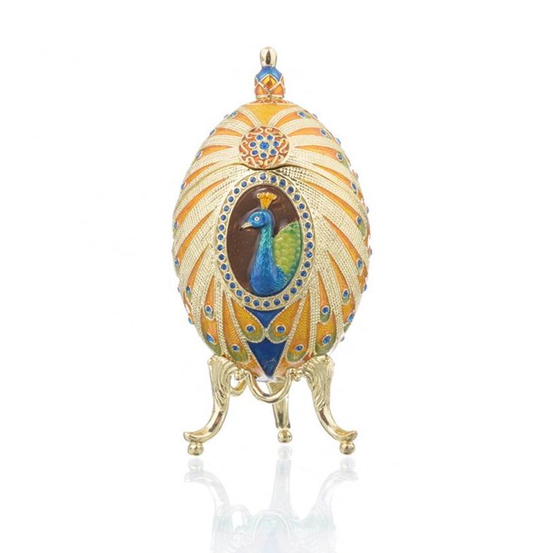 Colorful Peacock Faberge Egg-0